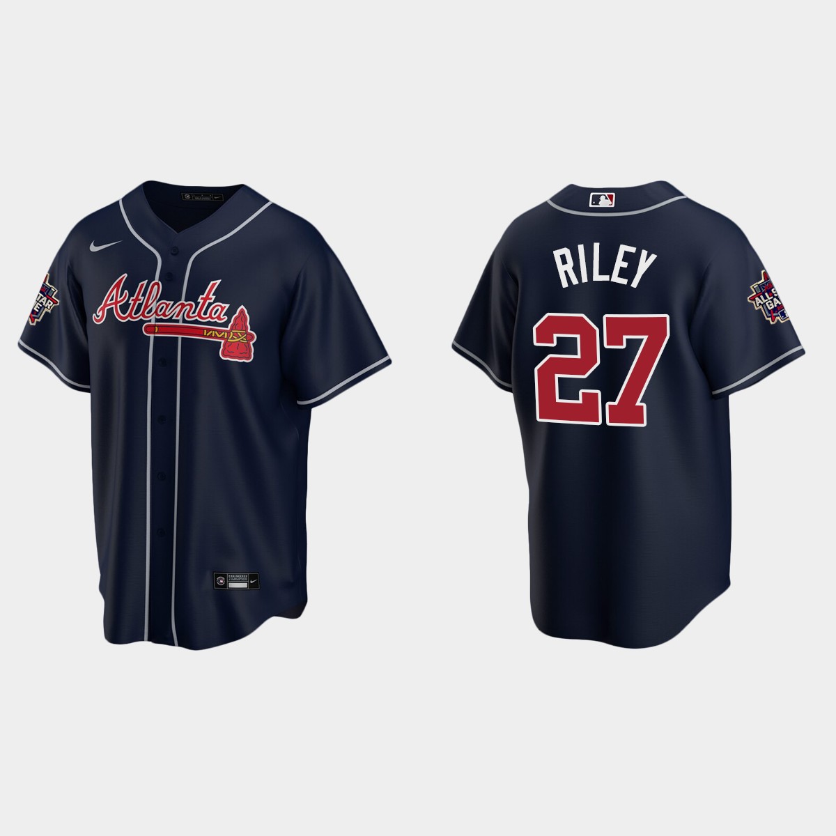 Atlanta Braves #27 Austin Riley 2021 MLB All-Star Jersey - Navy