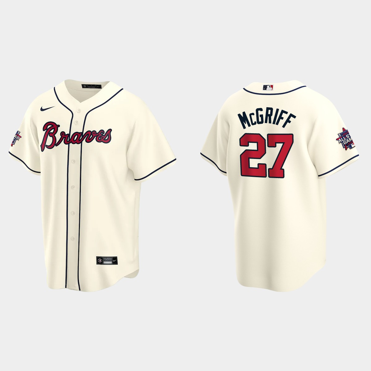 Atlanta Braves #27 Fred McGriff 2021 MLB All-Star Game Jersey - Cream