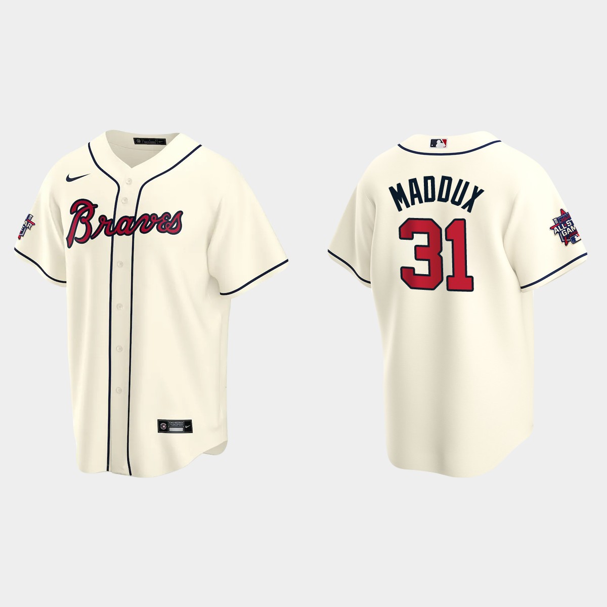 Atlanta Braves #31 Greg Maddux 2021 MLB All-Star Game Jersey - Cream