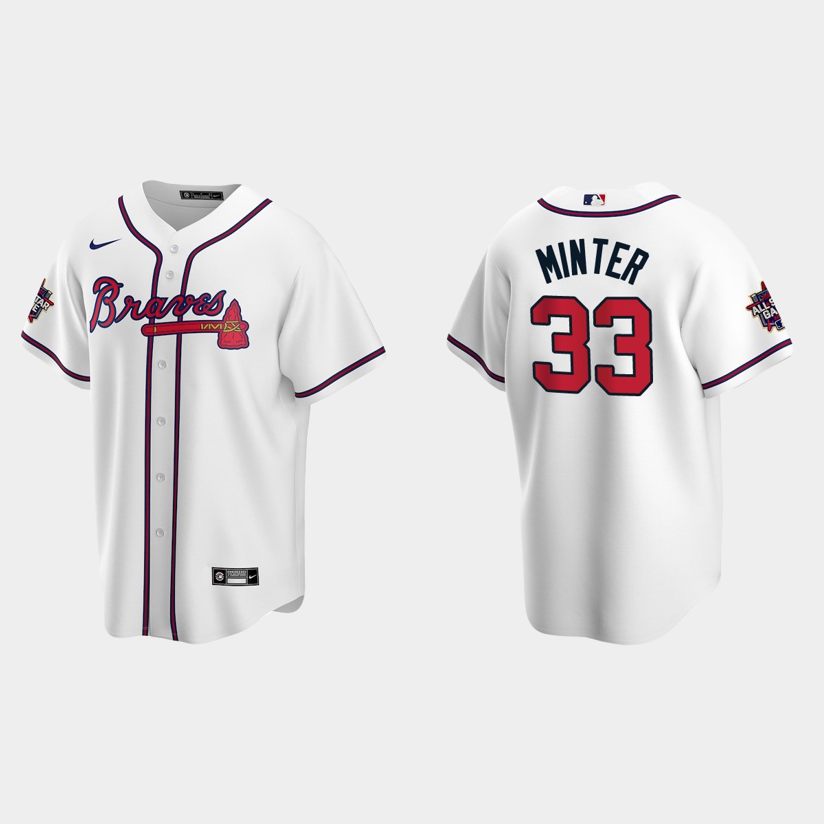 Atlanta Braves #33 A.J. Minter 2021 MLB All-Star Game Jersey - White
