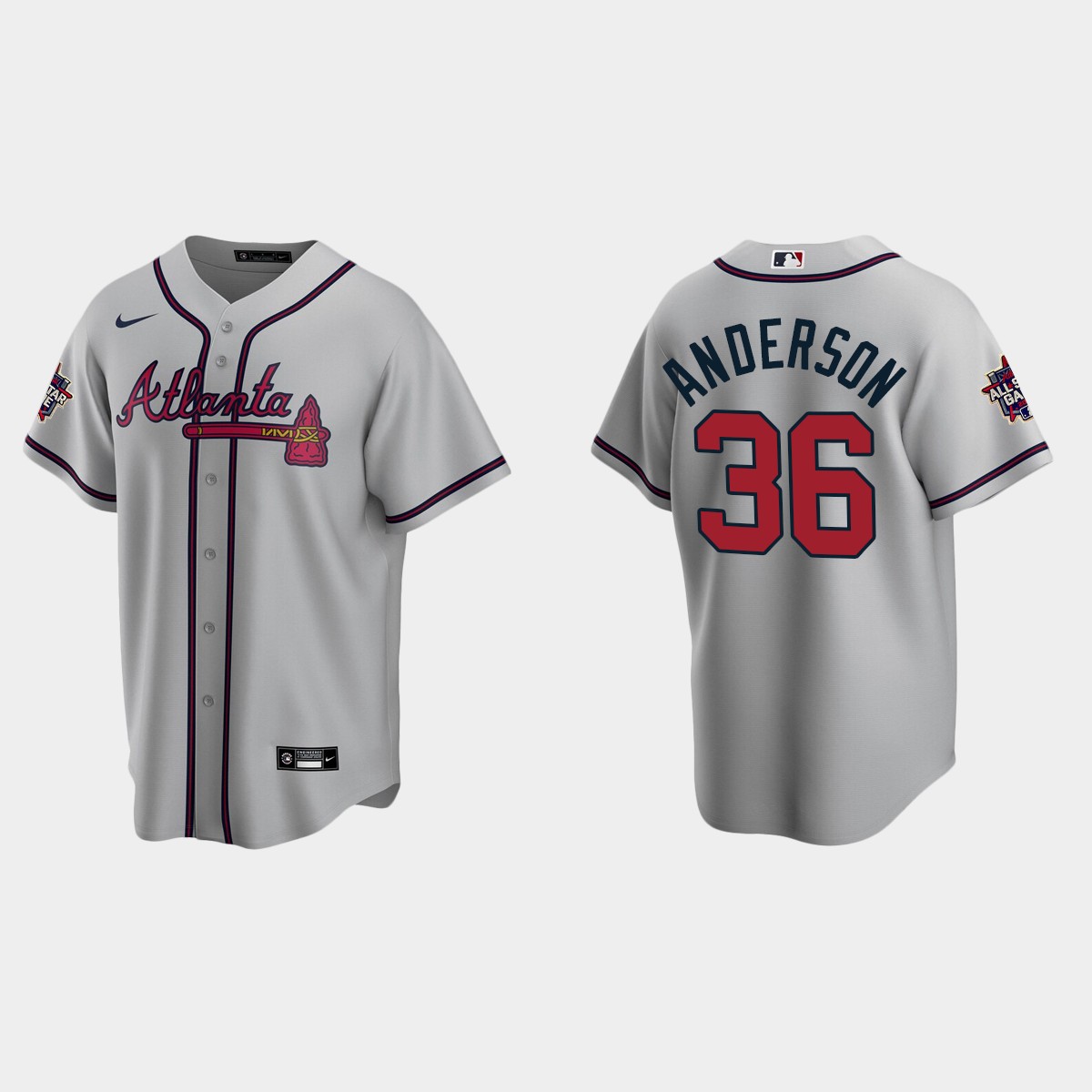 Atlanta Braves #36 Ian Anderson 2021 MLB All-Star Jersey - Gray