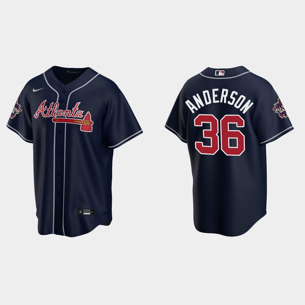 Atlanta Braves #36 Ian Anderson 2021 MLB All-Star Jersey - Navy