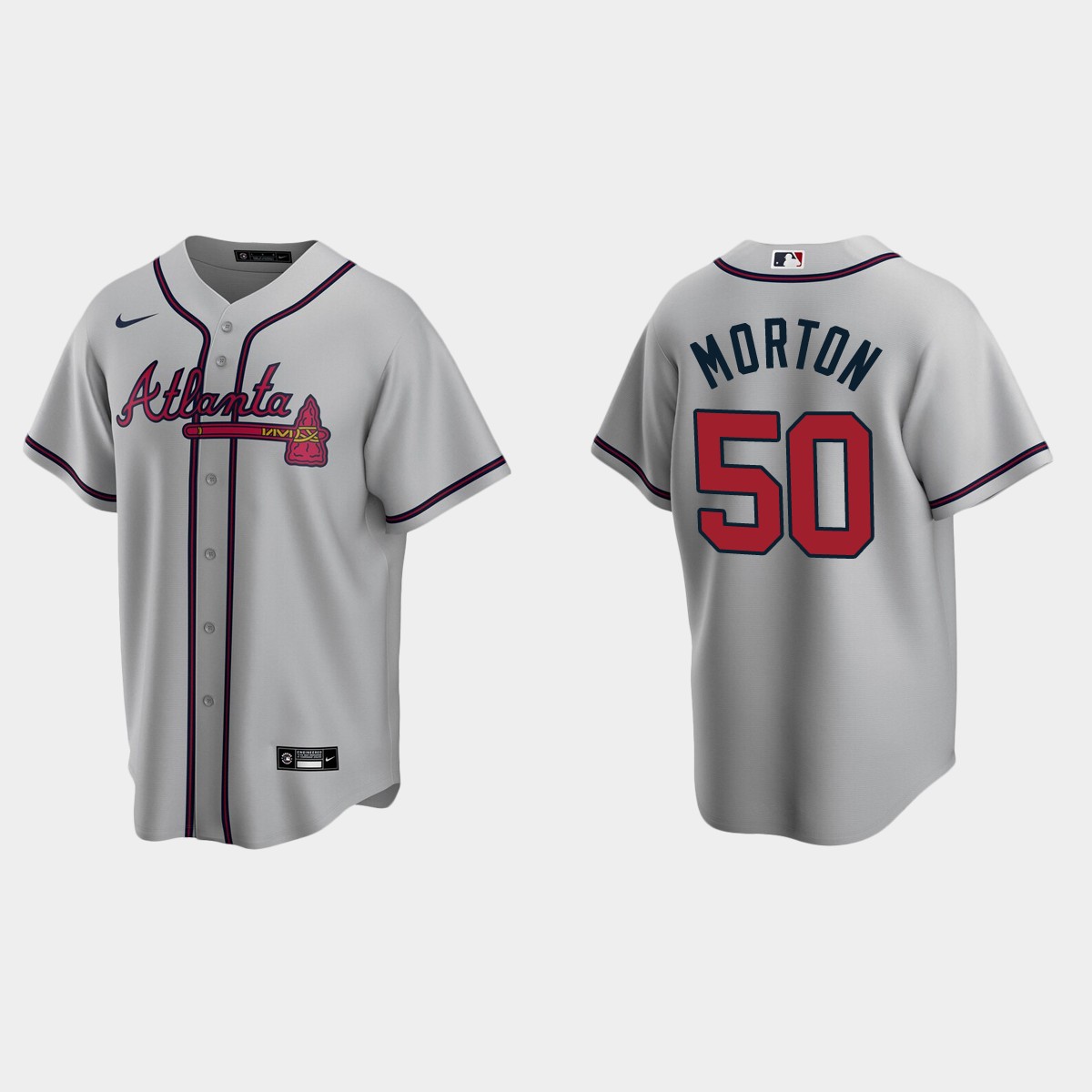 Atlanta Braves #50 Charlie Morton Road Jersey - Gray