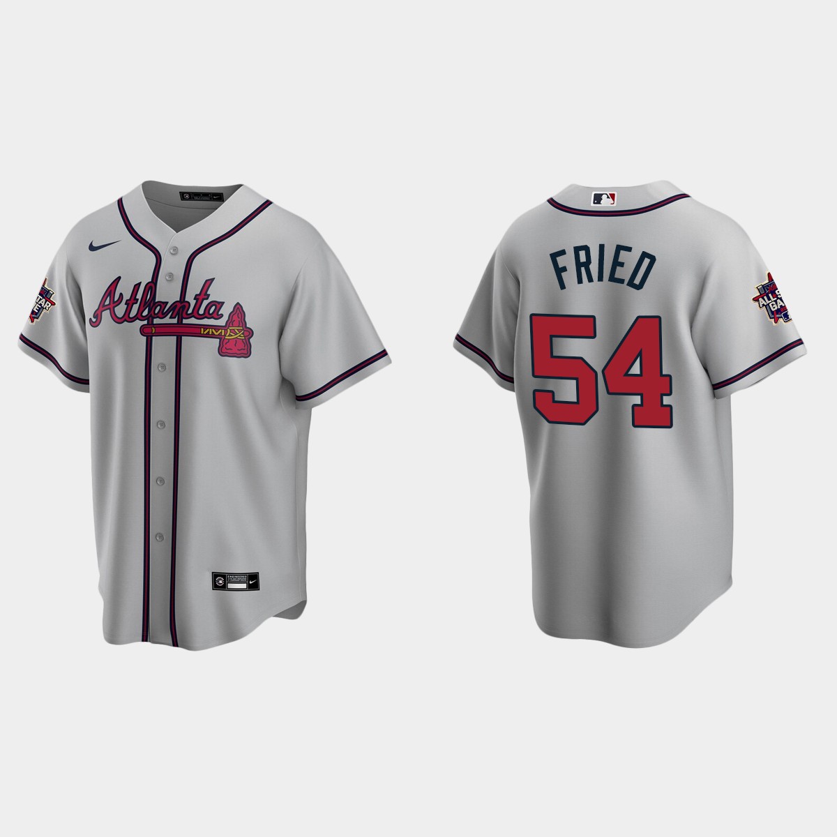 Atlanta Braves #54 Max Fried 2021 MLB All-Star Jersey - Gray