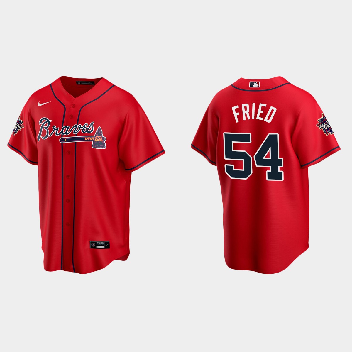 Atlanta Braves #54 Max Fried 2021 MLB All-Star Jersey - Red