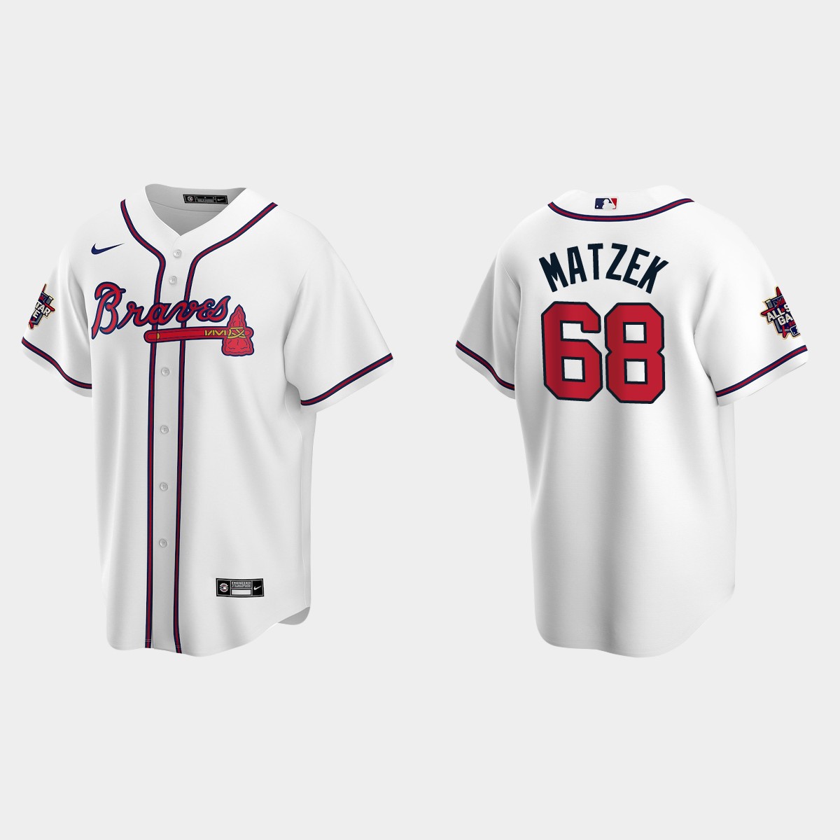 Atlanta Braves #68 Tyler Matzek 2021 MLB All-Star Game Jersey - White