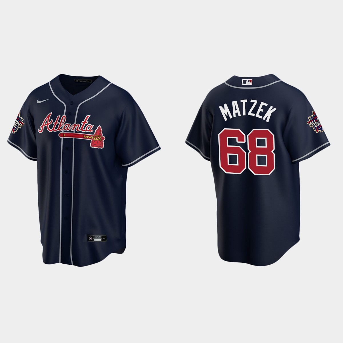 Atlanta Braves #68 Tyler Matzek 2021 MLB All-Star Jersey - Navy