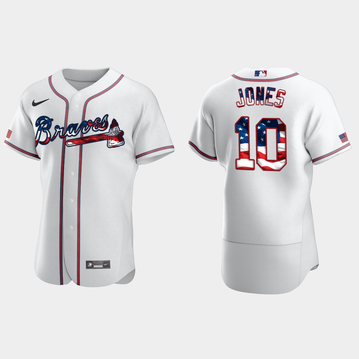 Atlanta Braves Chipper Jones 2020 Stars 4th of July Jersey - White