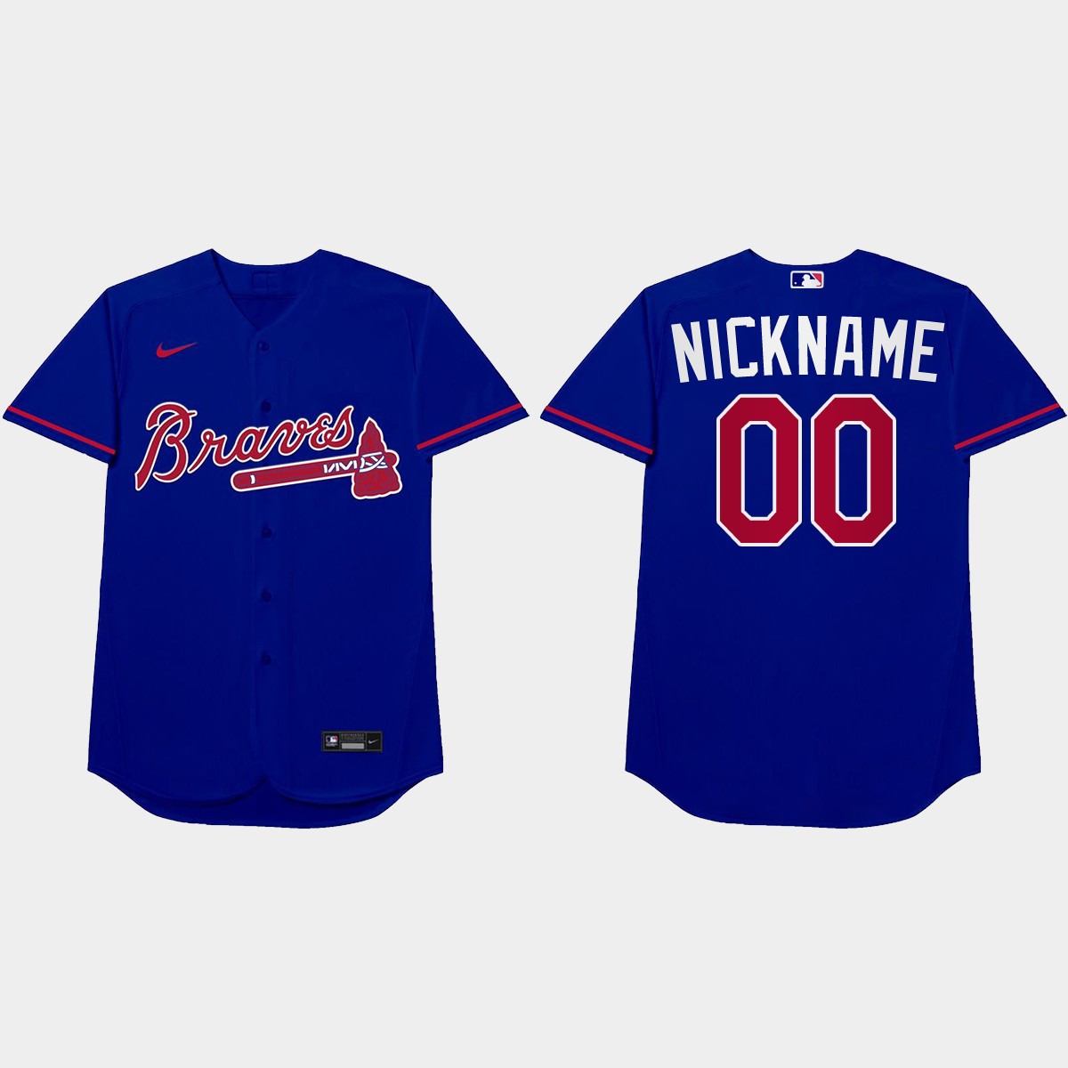 Atlanta Braves Custom 2021 Players' Weekend Nickname Jersey - Royal
