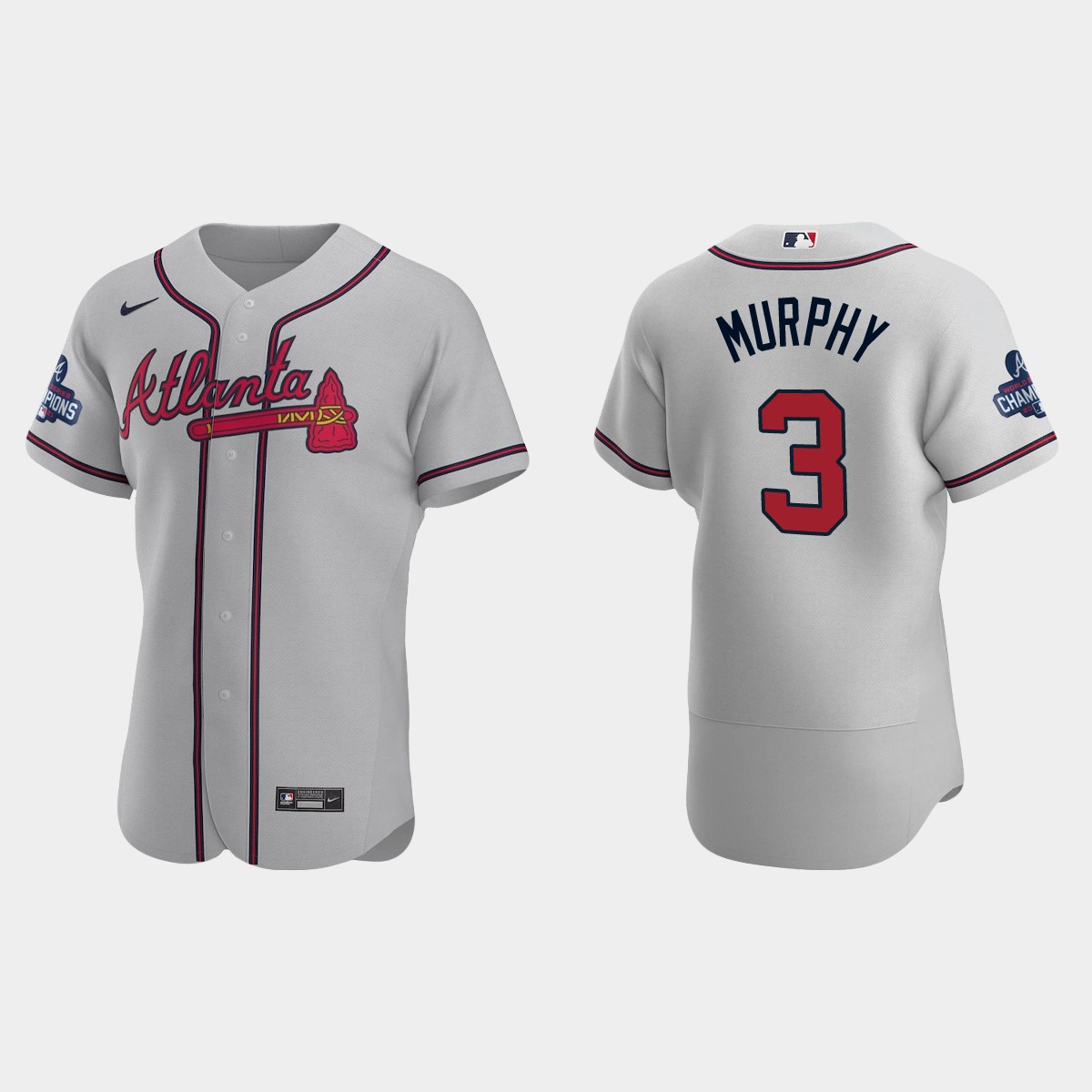 Atlanta Braves Dale Murphy 2021 World Series Champions Gray Jersey