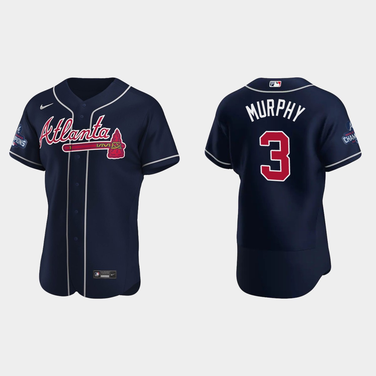Atlanta Braves Dale Murphy 2021 World Series Champions Navy Jersey