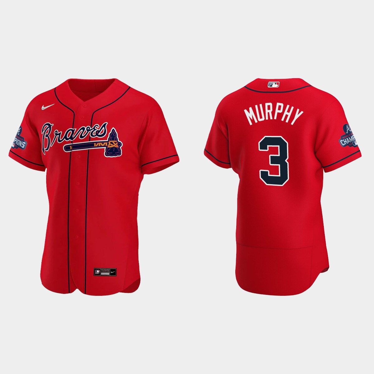 Atlanta Braves Dale Murphy 2021 World Series Champions Red Jersey