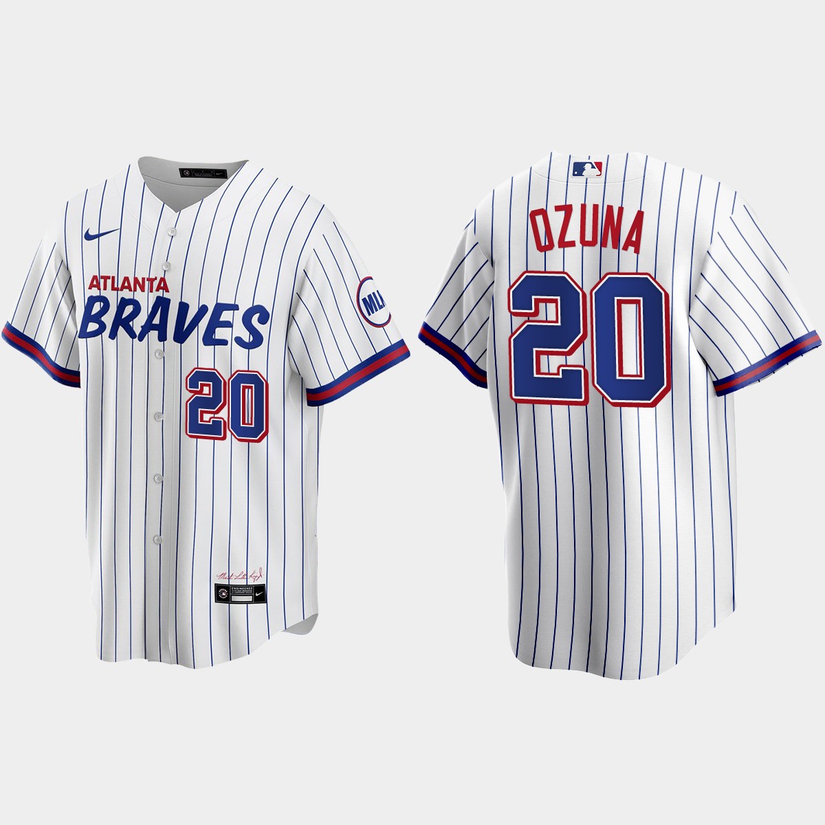 Atlanta Braves Marcell Ozuna 2021 City Connect Jersey - White