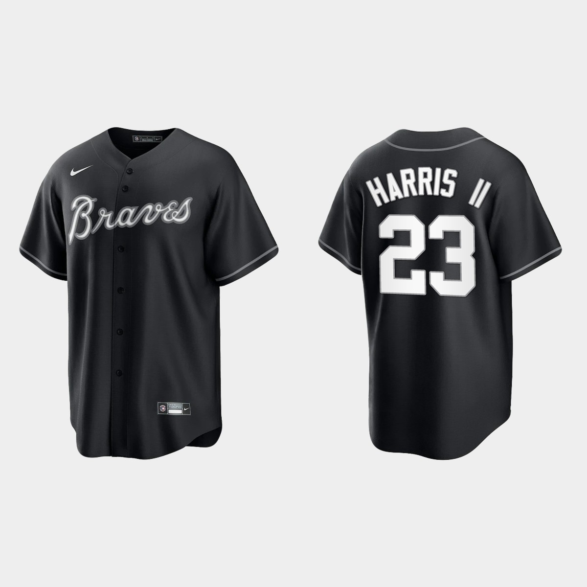 Atlanta Braves Michael Harris II Jersey - Black White