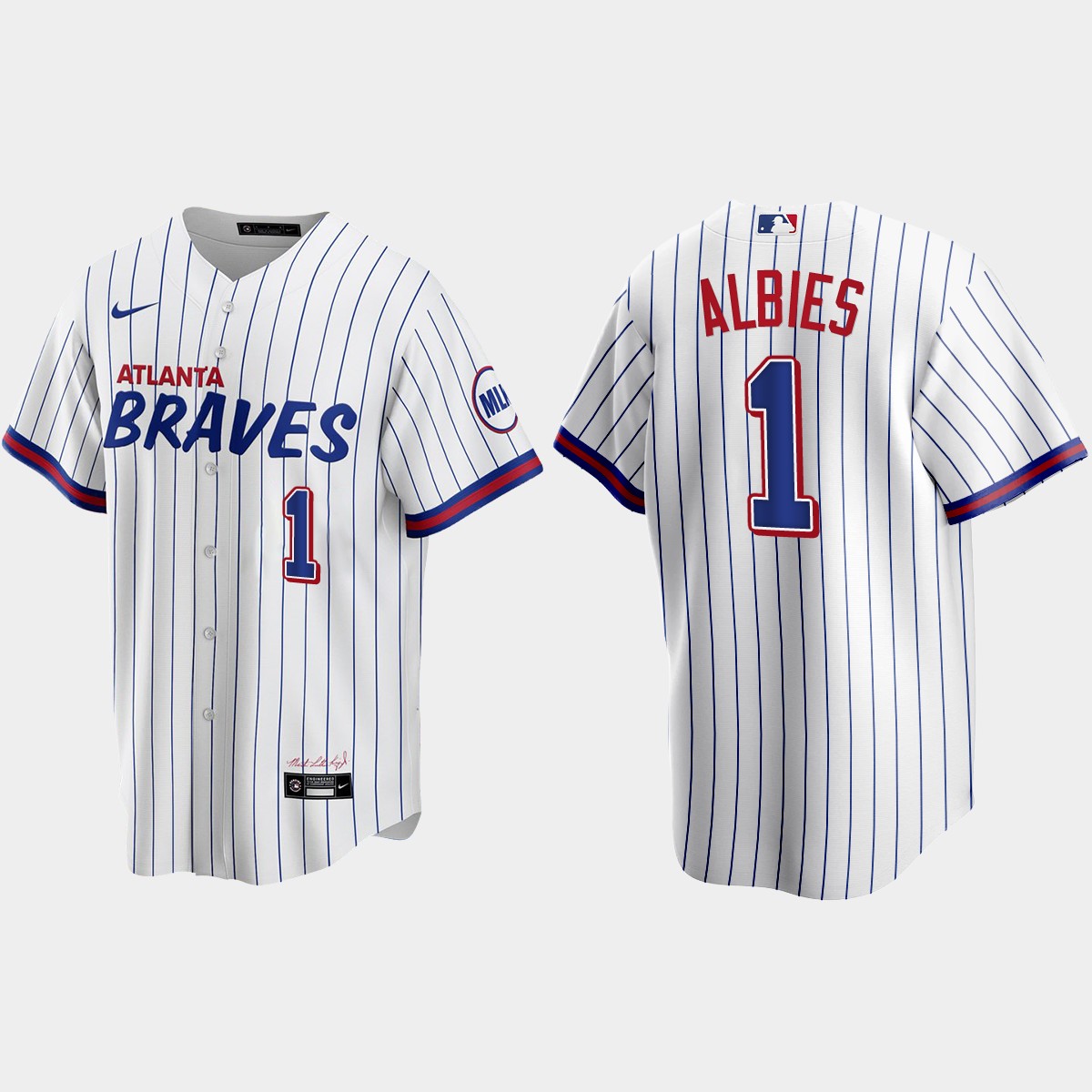 Atlanta Braves Ozzie Albies 2021 City Connect Jersey - White