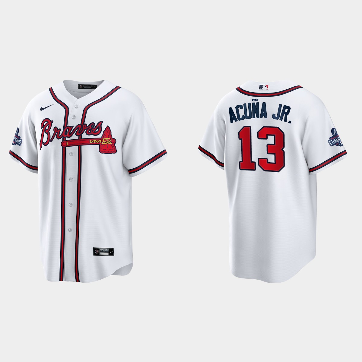 Atlanta Braves Ronald Acuna Jr. 2021 World Series Champions Jersey - White