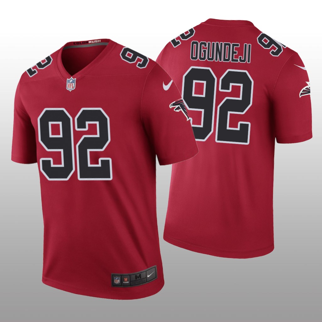 Atlanta Falcons Adetokunbo Ogundeji Red Jersey Color Rush Legend - Men's