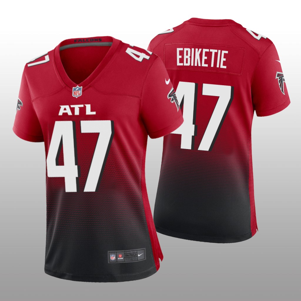 Atlanta Falcons Arnold Ebiketie Red Jersey Alternate Game - Women's