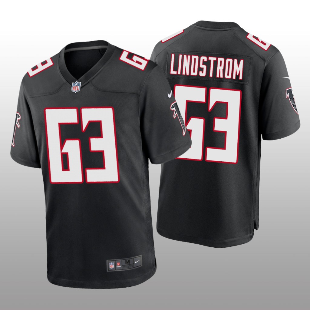 Atlanta Falcons Chris Lindstrom Black Jersey Throwback Game - Men's