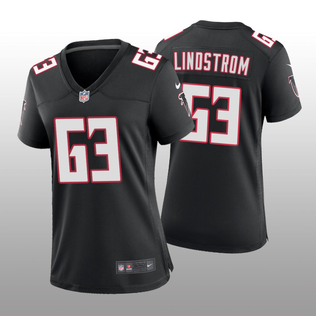 Atlanta Falcons Chris Lindstrom Black Jersey Throwback Game - Women's