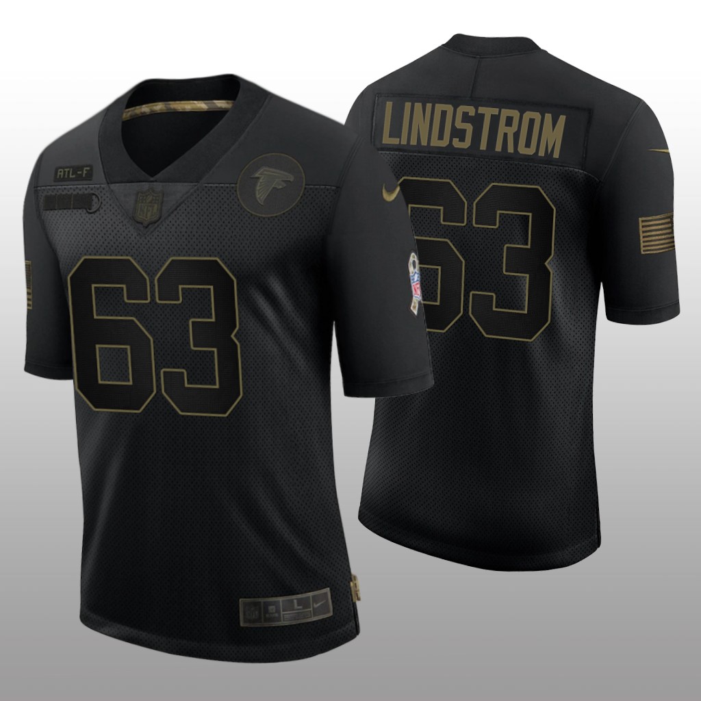 Atlanta Falcons Chris Lindstrom Black Limited Jersey 2020 Salute to Service - Men's