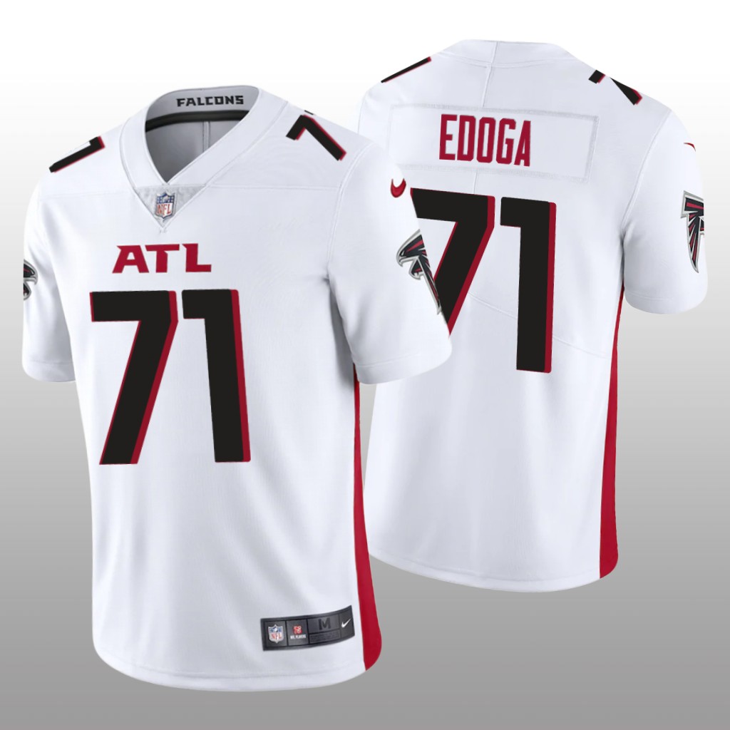 Atlanta Falcons Chuma Edoga White Jersey Vapor Limited - Men's