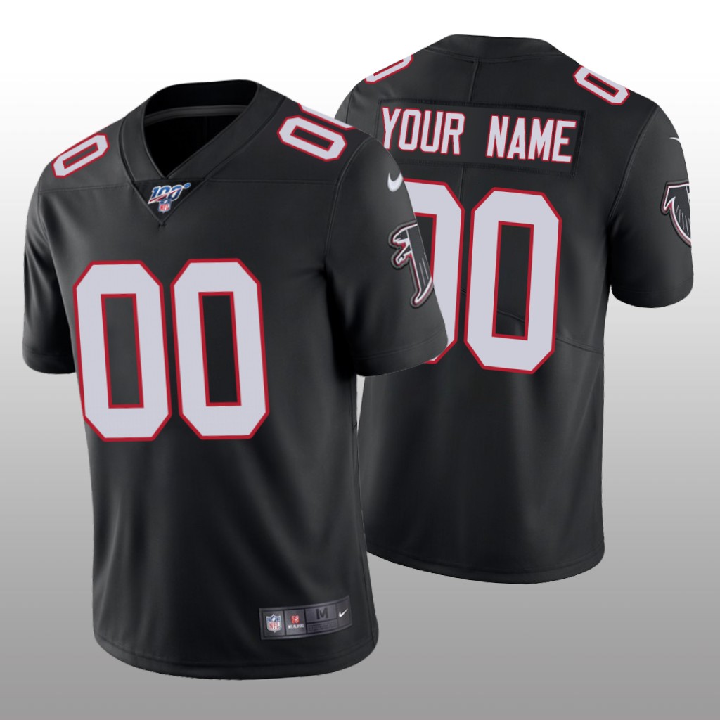 Atlanta Falcons Custom Black Classic Limited Jersey 100th Season - Men's