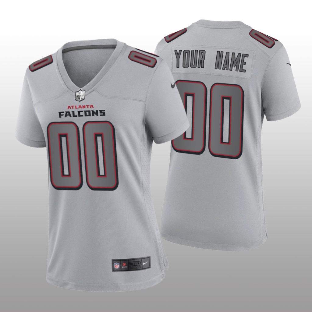 Atlanta Falcons Custom Gray Jersey Atmosphere Fashion Game - Women's