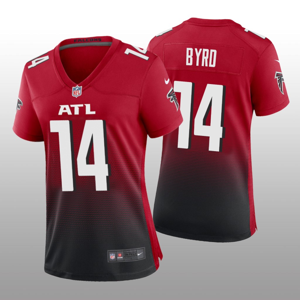 Atlanta Falcons Damiere Byrd Red Jersey Alternate Game - Women's