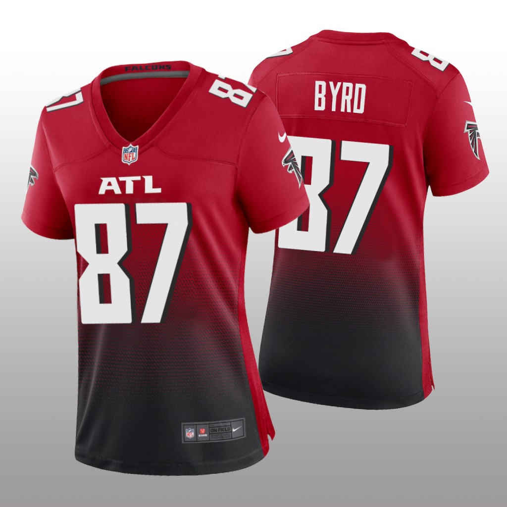 Atlanta Falcons Damiere Byrd Red Jersey Alternate Game - Women's