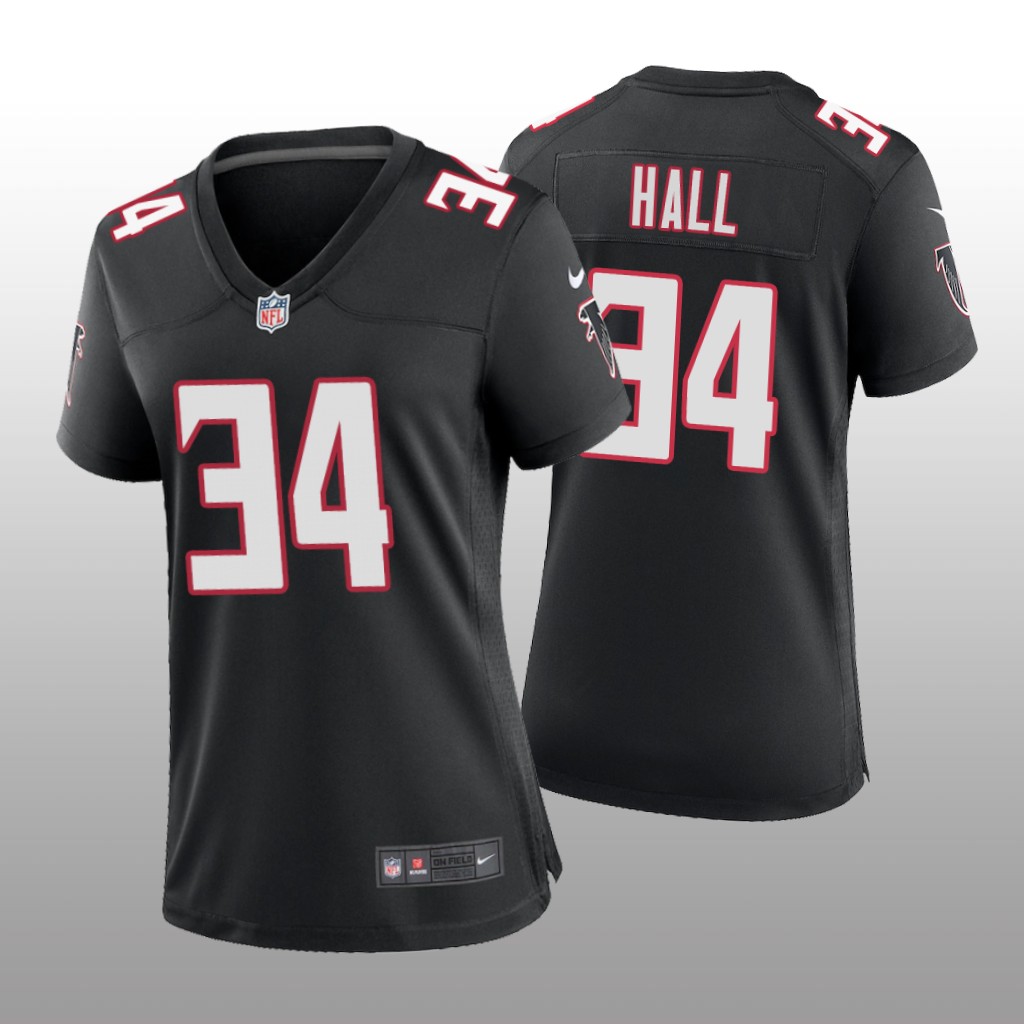 Atlanta Falcons Darren Hall Black Jersey Throwback Game - Women's