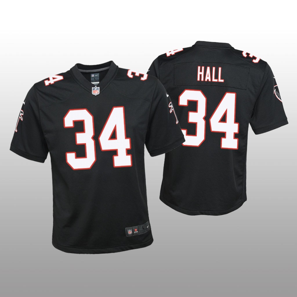 Atlanta Falcons Darren Hall Black Jersey Throwback Game - Youth