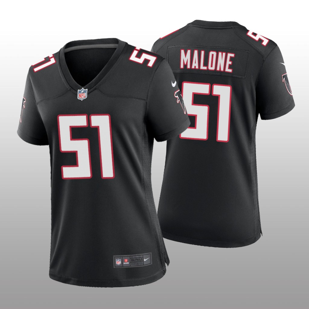 Atlanta Falcons DeAngelo Malone Black Jersey Throwback Game - Women's