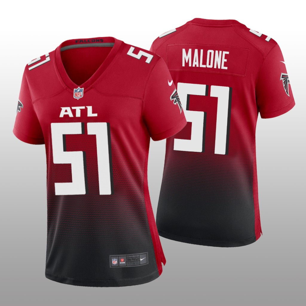 Atlanta Falcons DeAngelo Malone Red Jersey Alternate Game - Women's