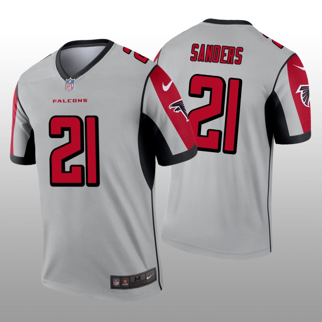 Atlanta Falcons Deion Sanders Silver Jersey Inverted Legend - Men's