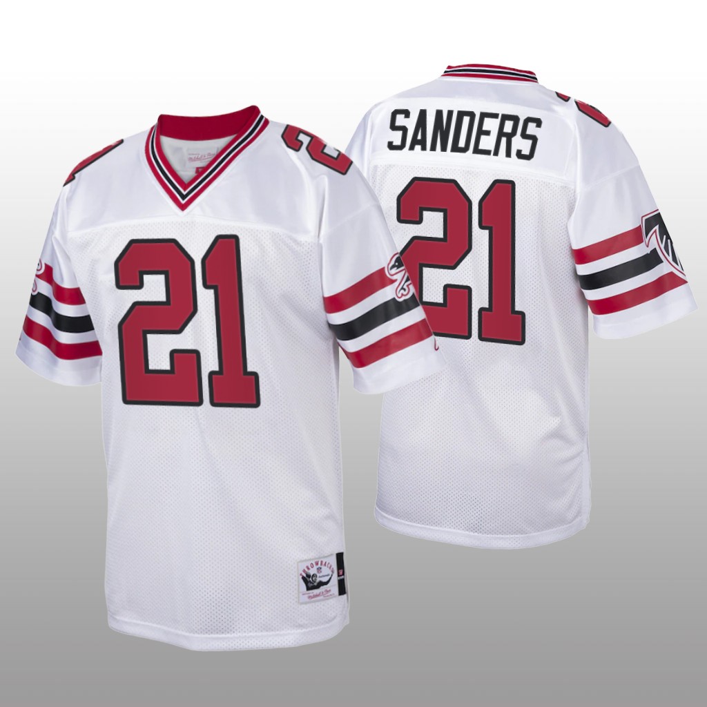 Atlanta Falcons Deion Sanders White Throwback 1989 - Men's