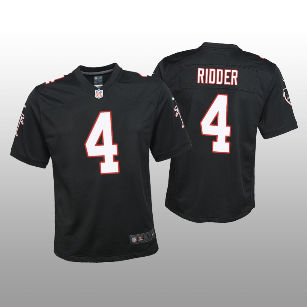 Atlanta Falcons Desmond Ridder Black Jersey Throwback Game - Youth