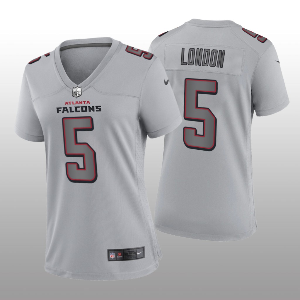 Atlanta Falcons Drake London Gray Jersey Atmosphere Fashion Game - Women's