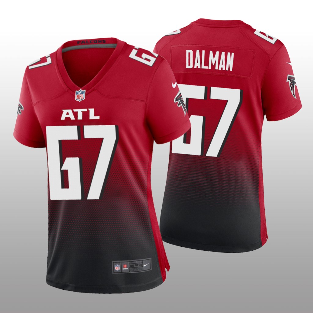 Atlanta Falcons Drew Dalman Red Jersey Alternate Game - Women's