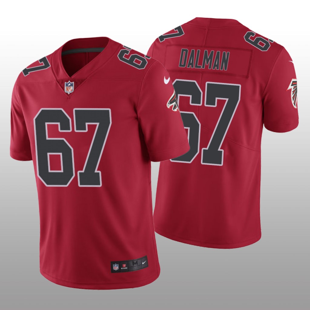 Atlanta Falcons Drew Dalman Red Jersey Color Rush Limited - Men's