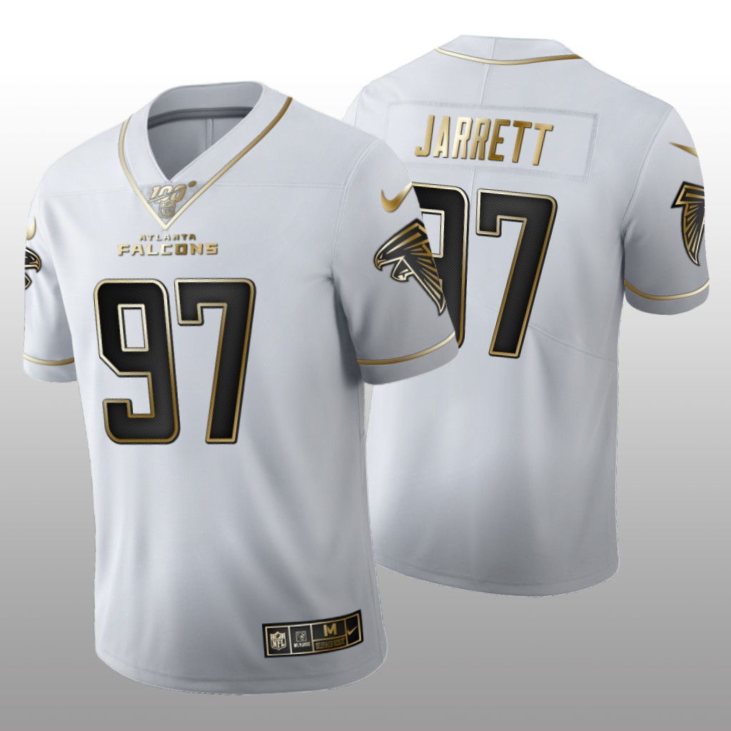 Atlanta Falcons Grady Jarrett White Golden Edition Jersey 100th Season Men's