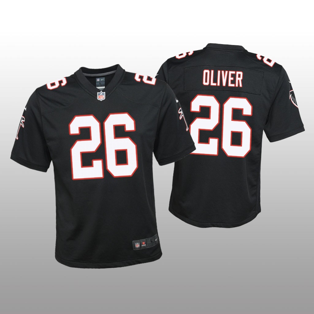 Atlanta Falcons Isaiah Oliver Black Jersey Throwback Game - Youth