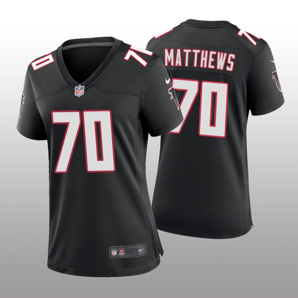Atlanta Falcons Jake Matthews Black Jersey Throwback Game - Women's