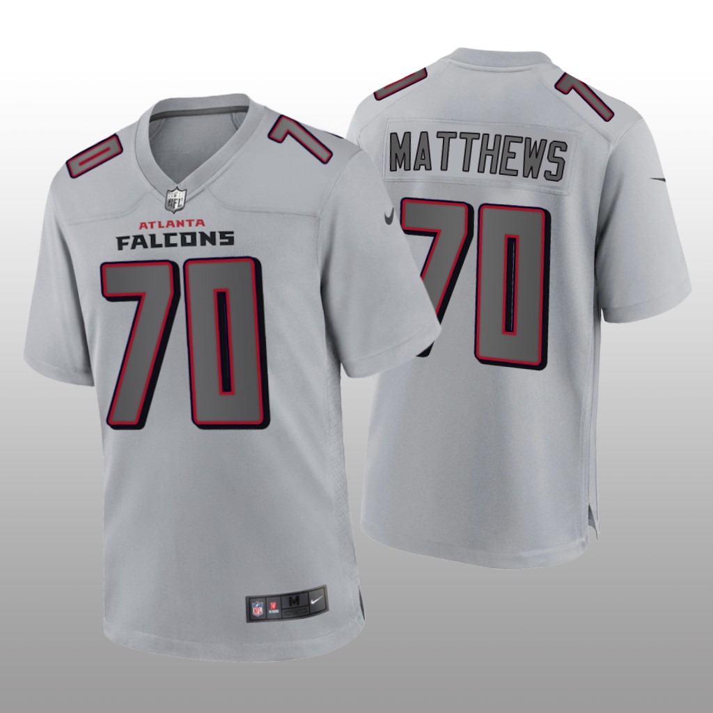Atlanta Falcons Jake Matthews Gray Jersey Atmosphere Fashion Game - Men's