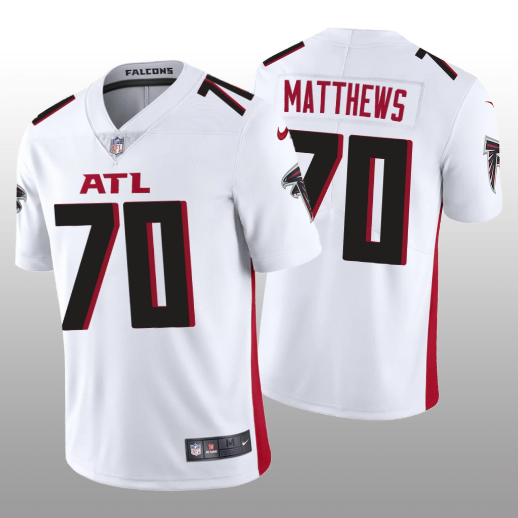Atlanta Falcons Jake Matthews White Jersey 2020 Vapor Limited - Men's