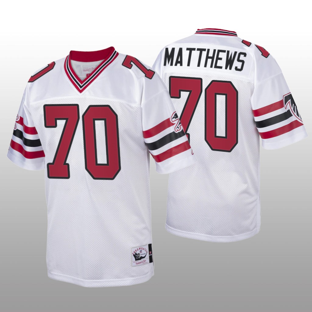 Atlanta Falcons Jake Matthews White Throwback 1989 - Men's