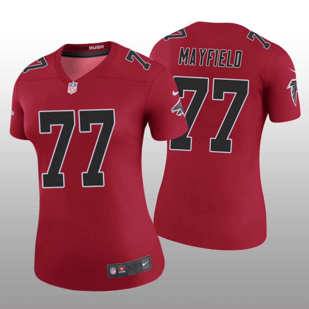 Atlanta Falcons Jalen Mayfield Red Jersey Color Rush Legend - Women's
