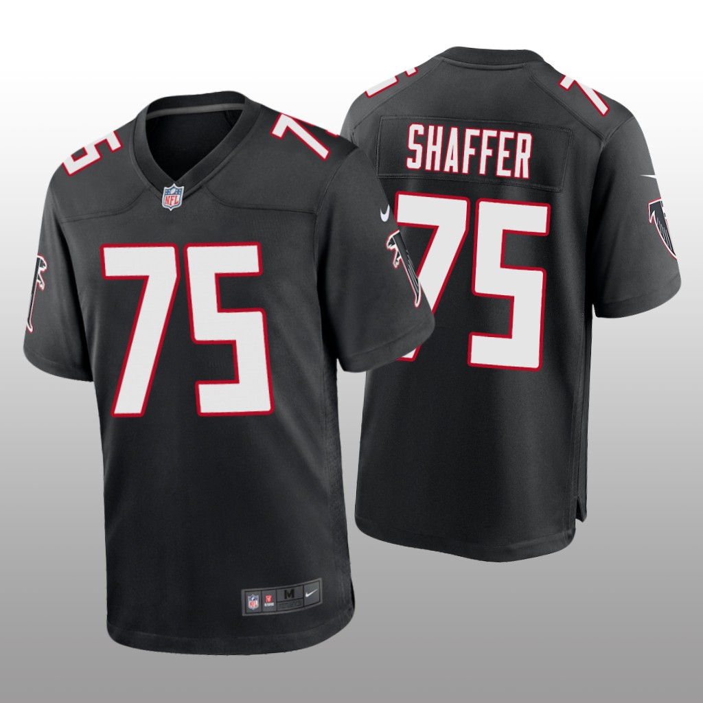 Atlanta Falcons Justin Shaffer Black Jersey Throwback Game - Men's