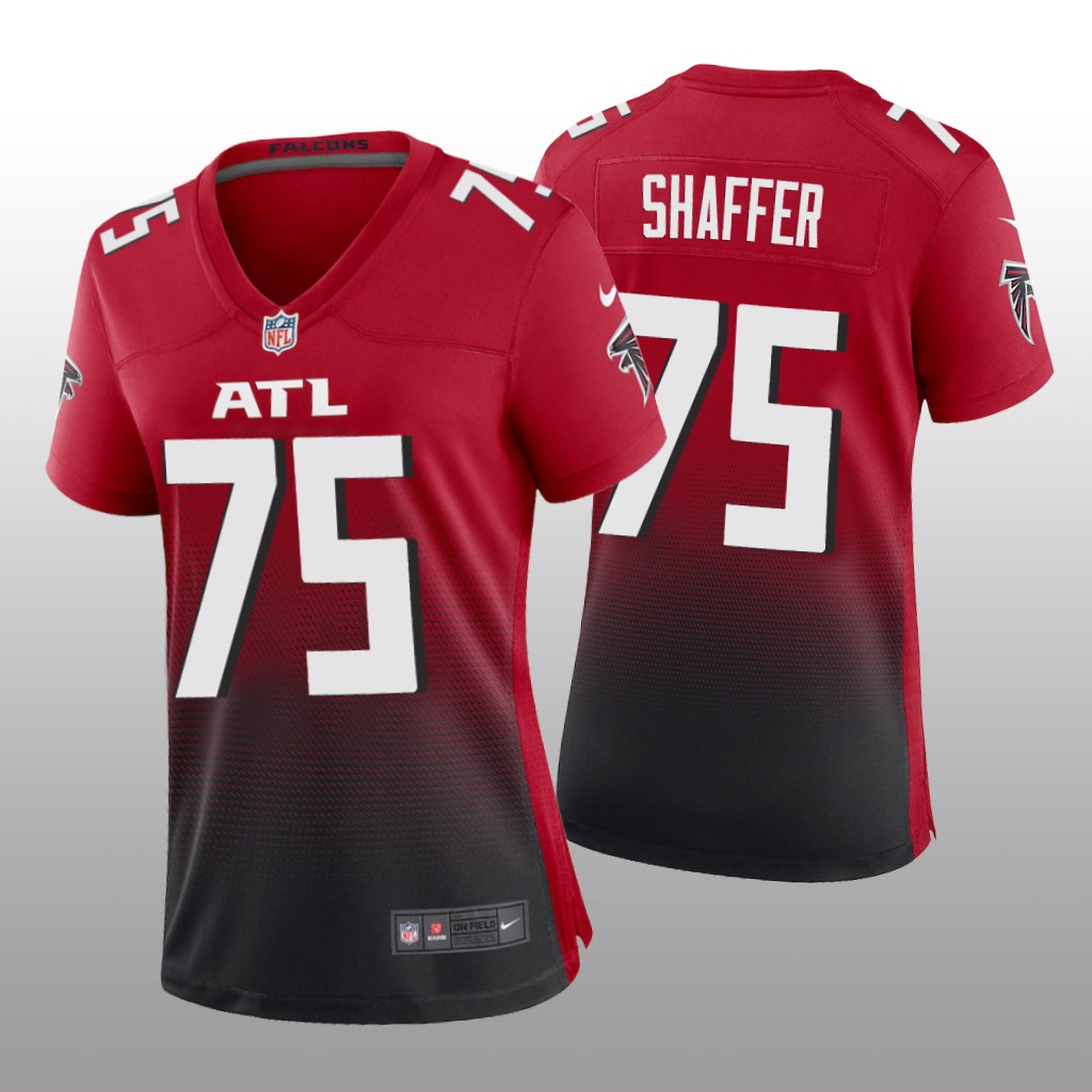 Atlanta Falcons Justin Shaffer Red Jersey Alternate Game - Women's