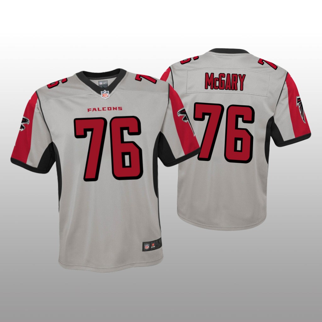 Atlanta Falcons Kaleb McGary Silver Jersey Inverted Game - Youth